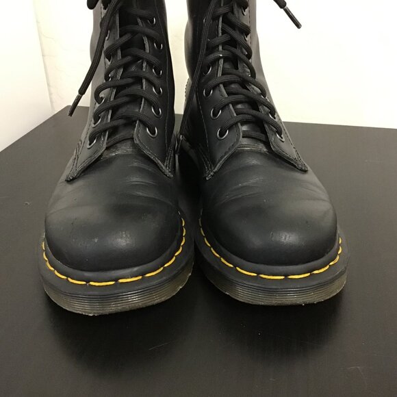 Doc Dr Martens 11821 Black Leather 8 Eye Lace Up Combat Boot Women Size 5 - Picture 6 of 11